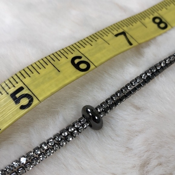Guess, Black/Silver Rhinestone Lariat Necklace - Picture 6 of 6